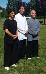 Maître WANG Xi'an, Alain Caudine et Pascale GUILLEMET en 2016 (2)